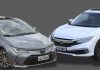 [Comparativo] Honda Civic Touring x Toyota Corolla Altis Hybrid