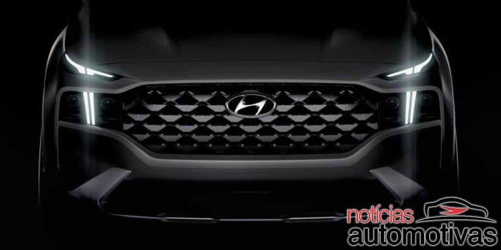 Hyundai divulga teaser do novo Santa Fe com visual mais 'invocado' 