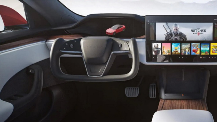O volante do carro elétrico Tesla Model S atualizado levantou questões de segurança
